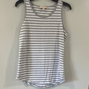 Michael Kors Gray and White Striped Tank Top size M